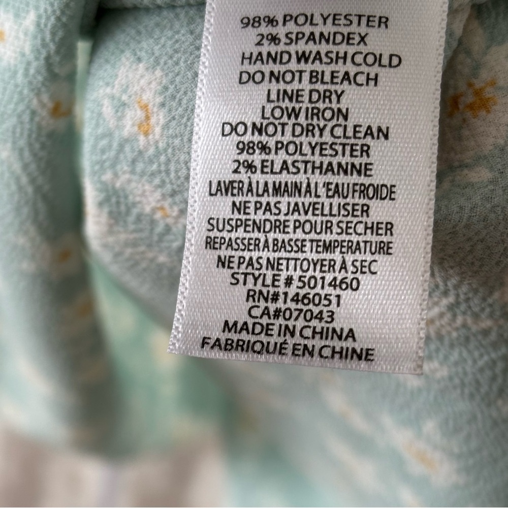 Light Sage Green Floral Spring Dress - Picture 6 of 8